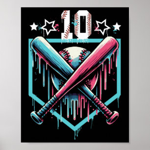 Poster Vendre Drip 10th Birthday Boys Numéro 10 Youth 10