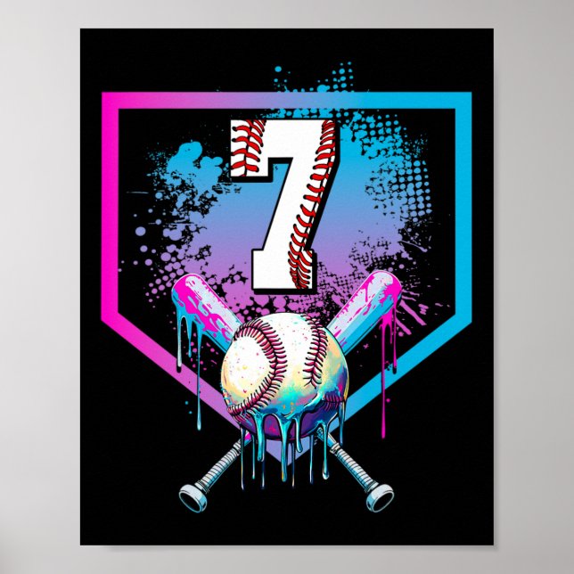 Poster Vendre Drith 7th Birthday Home Plate Boys Youth 7  (Devant)