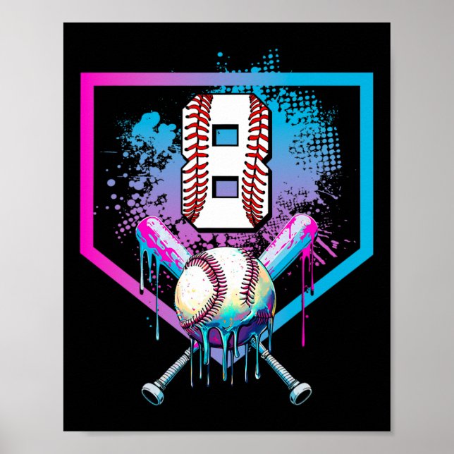 Poster Vendre Drith 8th Birthday Home Plate Boys Youth 8  (Devant)
