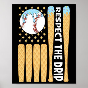 Poster Vendre Driys Glace Cream American Flag Respectez L