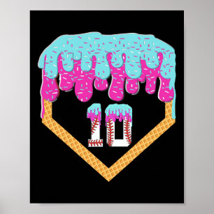 Poster Vendre la goutte 10 ans de glace Crème 10e anniver