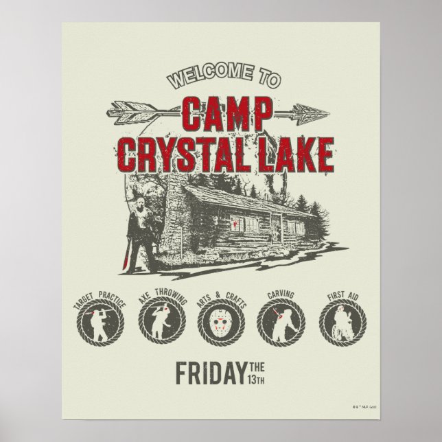 Poster Vendredi 13 | Bienvenue à Camp Crystal Lake (Devant)