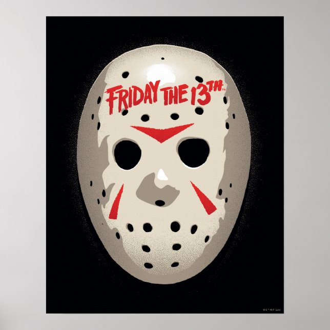 Poster Vendredi 13 | Graphique de masque de hockey (Devant)