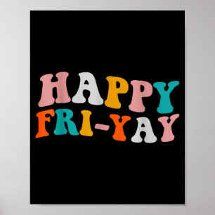 Poster Vendredi drôle et heureux Fri-yay Amoureux du vend