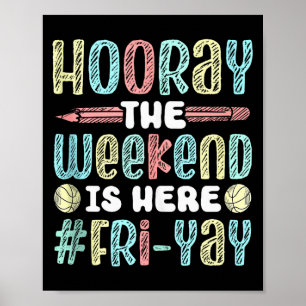 Poster Vendredi heureux Fri Yay Enseignant École Mème Hau
