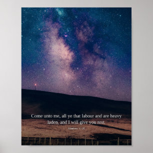 Poster Venez à Moi — Matthieu 11:28 Art