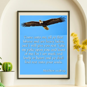 Poster Venez à moi tous ceux qui sont fatigués Aigle en p
