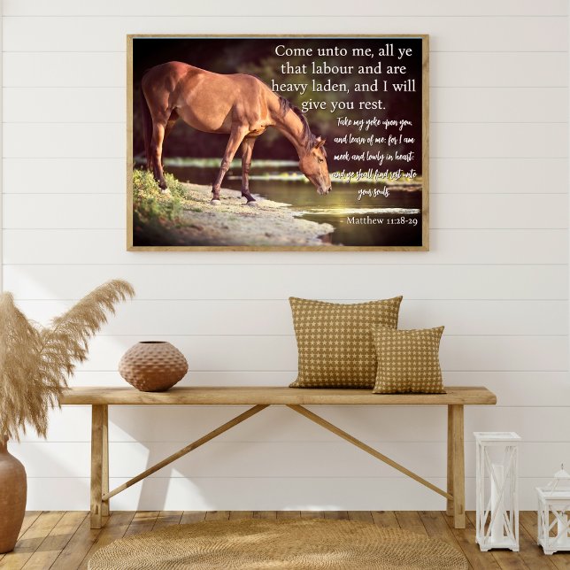 Poster Venez à moi tous ceux qui sont fatigués Cheval au  (Créateur téléchargé)