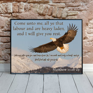 Poster Venez à moi tous qui sont fatigués Aigle Majestic
