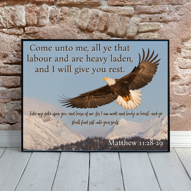 Poster Venez à moi tous qui sont fatigués Aigle Majestic (Créateur téléchargé)