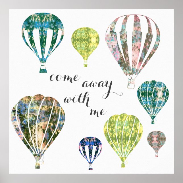 Poster Venez Avec Moi | Hot Air Ballots Art (Devant)