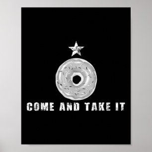 Poster Venez Et Prenez-Le Drôle Amusant Donut Doughnut Pl