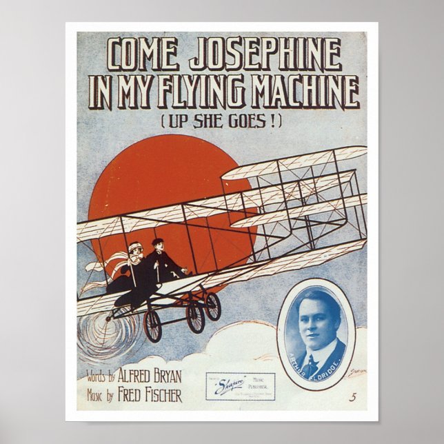 Poster Venez Joséphine Dans Ma Machine À Voler Vintage So (Devant)