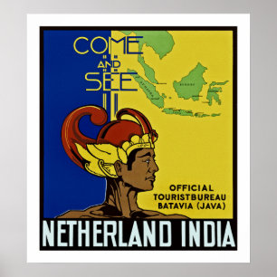 Poster Venez voir Pays-Bas Inde