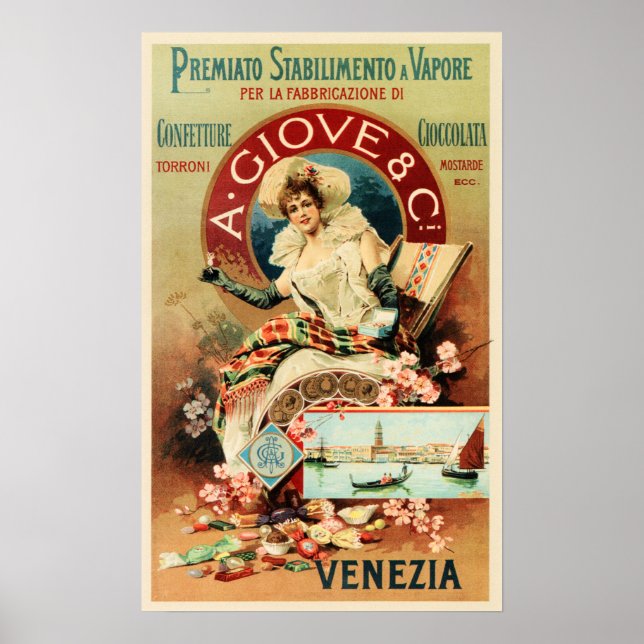 Poster VENEZIA A Giove & Co Chocolat Bonbons Confiserie (Devant)