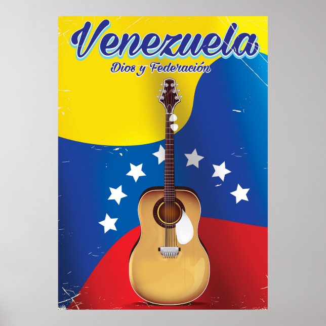 Poster Venezuela Dios y Federación (Devant)
