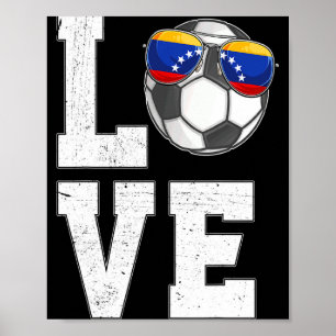 Poster Venezuela Football Amour Vénézuélien Fan Flag T Sh