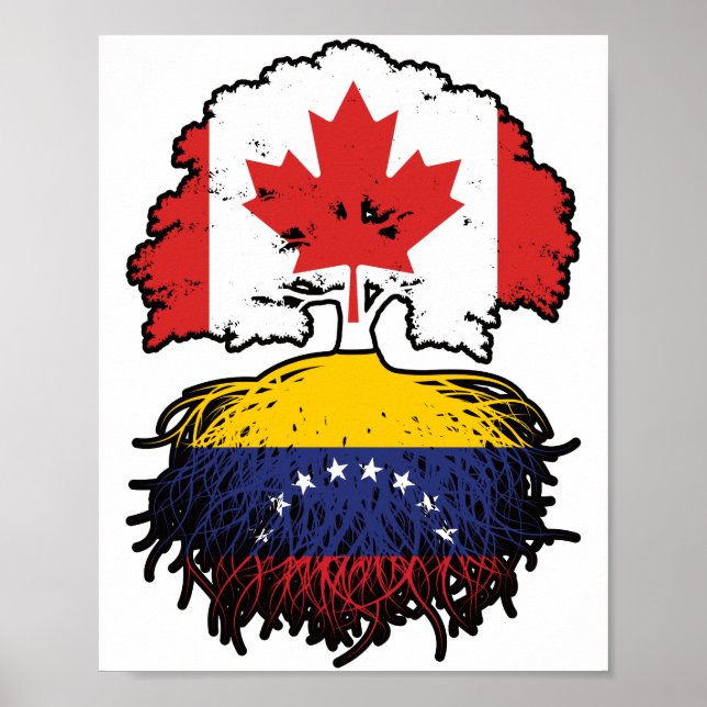 Poster Venezuela Venezuela Canada vénézuélien racines d'a (Devant)