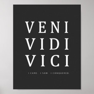 Poster Veni Vidi Vici Devis inspirant