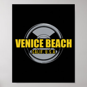 Poster Venice Beach Californie Salle De Sport Usa Bodybui