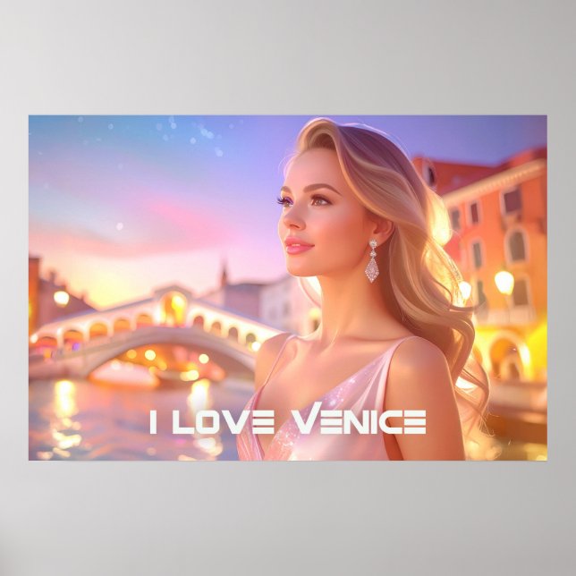 POSTER VENICE - I LOVE VENICE - (Devant)
