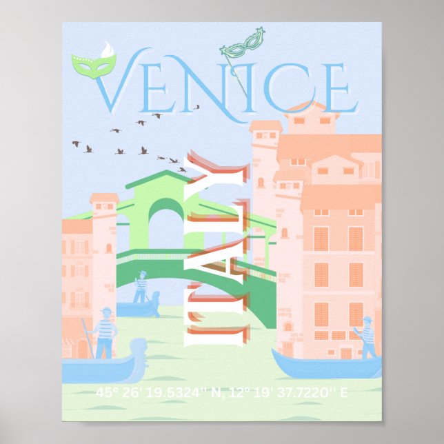 Poster Venice Travel Art, Italie, Travel Art (Devant)