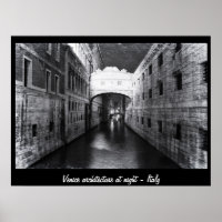 Venise - Architecture la nuit n°1 (Affiche)
