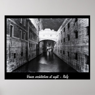 Poster Venise - Architecture la nuit n°1 (Affiche)
