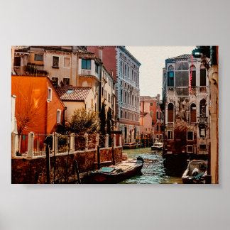 Poster Venise Gondola Canal Italie Photographie