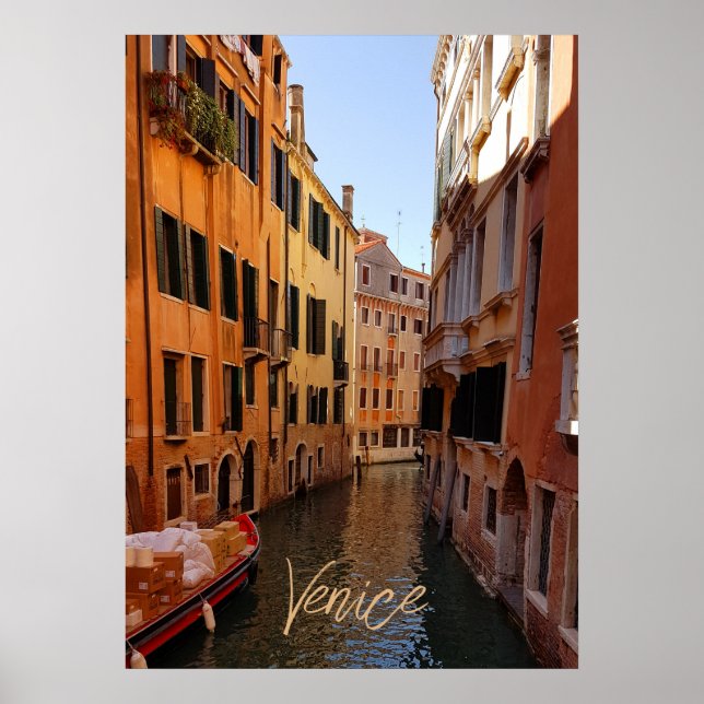 Poster Venise Italie Canal Bâtiments Voyage (Devant)