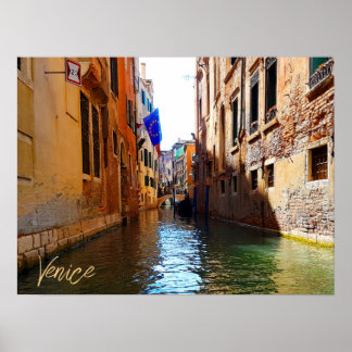 Poster Venise Italie Canal Vie Joli Petit Pont