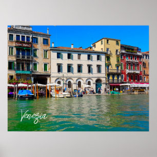 Poster Venise Italie Riva Del Vin Grand Canal