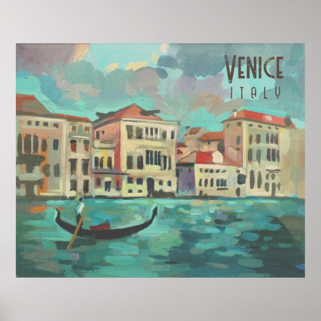 Poster Venise, Italie - Traghetto de bateau Gondola (Devant)