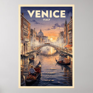 Poster Venise Italie Voyage Rétro