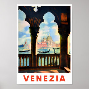Poster Venise Italie voyage vintage