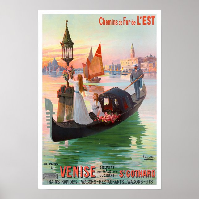 Poster Venise Italie voyage vintage (Devant)