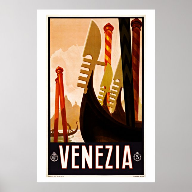 Poster Venise, Venise, Italie Vintage voyage (Devant)
