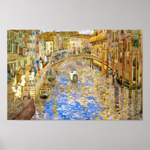 Poster Venise vintage, Italie Grand Canal par Prendergast