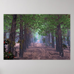 Poster Vent dans les pins Imprimer