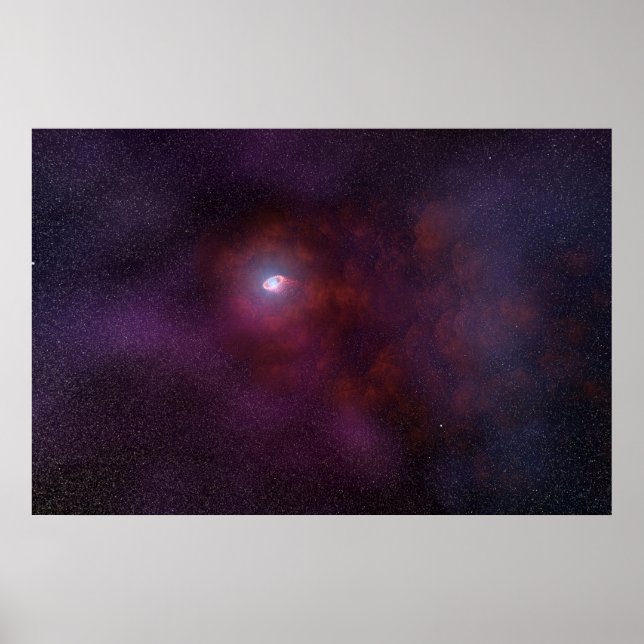 Poster Vent Pulsar D'Une Étoile Neutron. (Devant)
