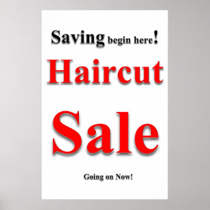 Poster Vente de cheveux Salon de beauté Barbershop Affich