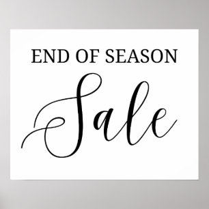 Poster Vente de fin de saison Signe, Vente de boutique de