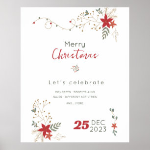 Poster Vente de Noël Minimaliste Joyeux Noël, Joyuses Fêt