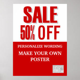 Poster Vente promotionnelle autorisation commerciale LARG