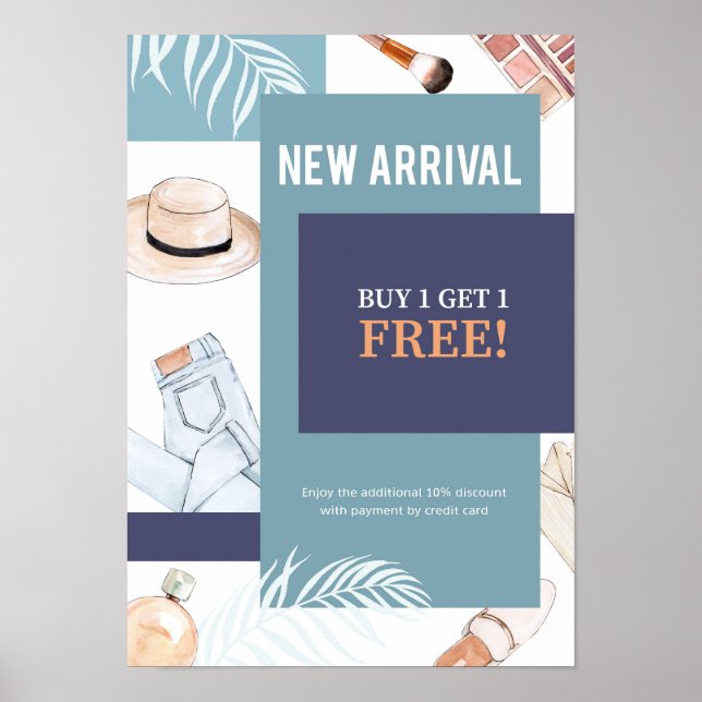 Poster Ventes de mode Watercolor (Devant)