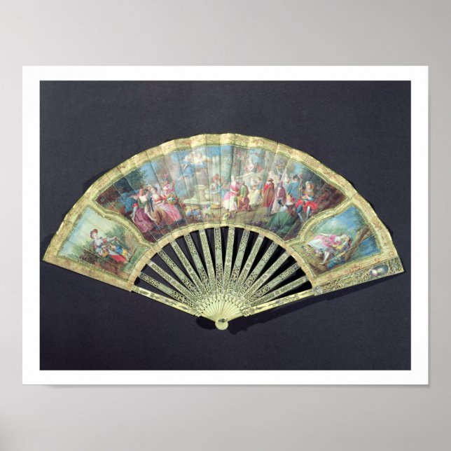 Poster Ventilateur de cour, français, 18ème siècle (ivoir (Devant)
