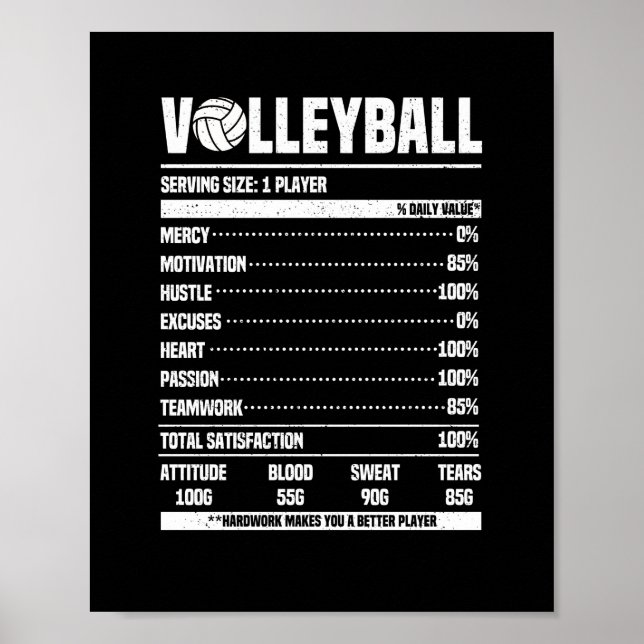 Poster Ventilateur de l'équipe de volley-ball Funky Nutri (Devant)