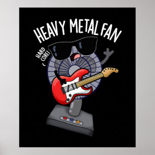 Poster Ventilateur de métal lourd amusant jeu de musique