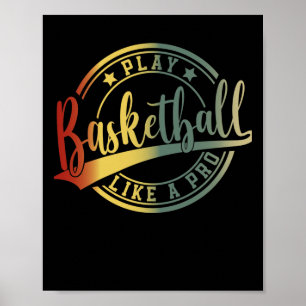 Poster Ventilateurs de basket-ball Collège de basket-ball