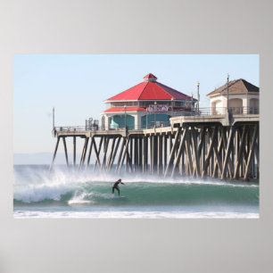 Poster Vents en mer de Santa Ana, Huntington Beach CA